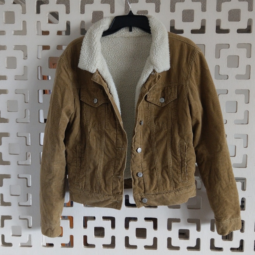 Tan Corduroy Trucker Jacket